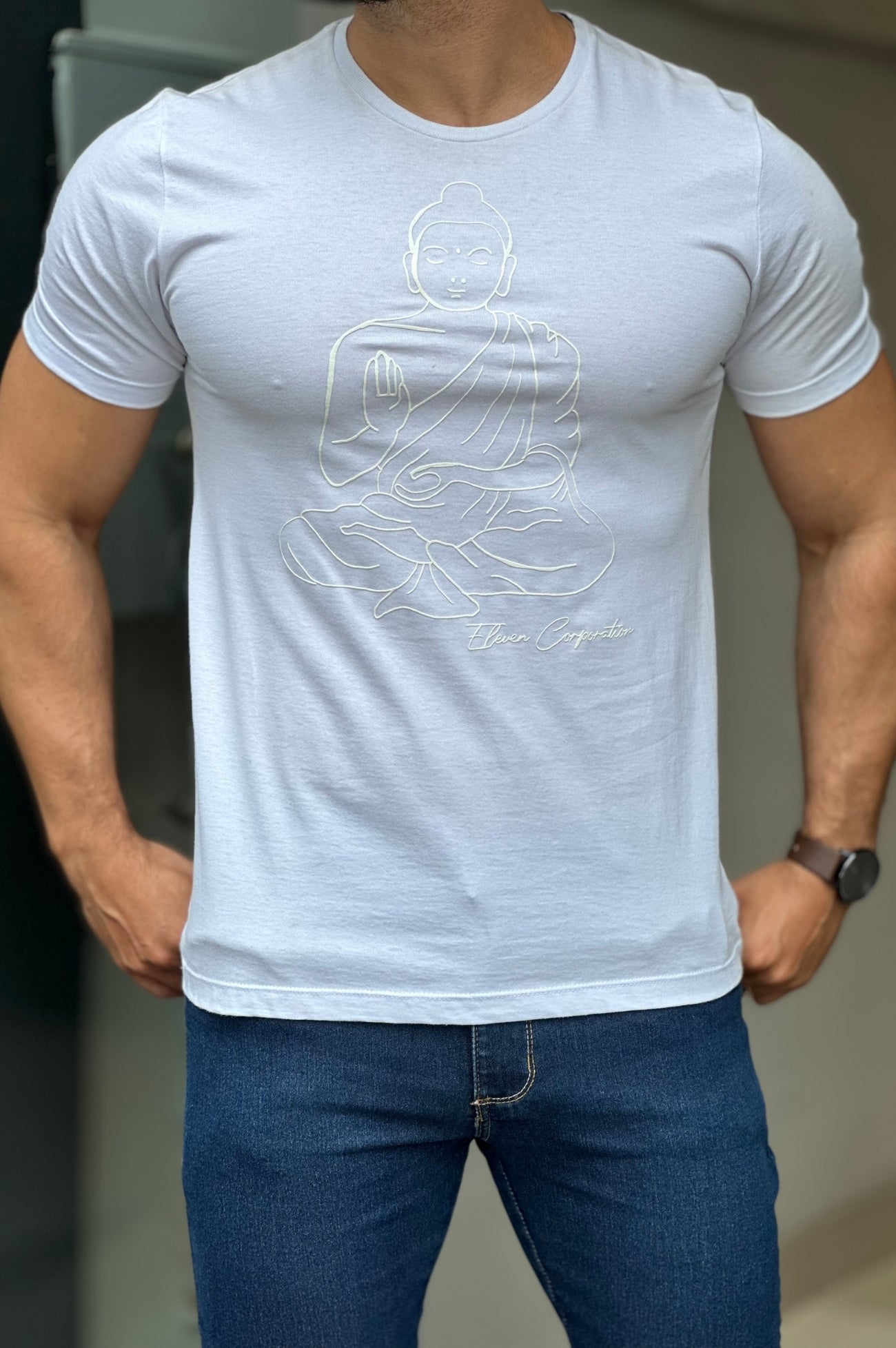 Camiseta Branca Budismo Eleven