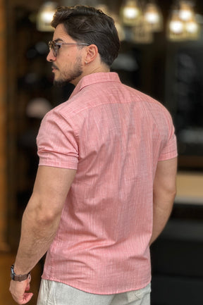 Camisa Rosa Manga Curta King&Joe