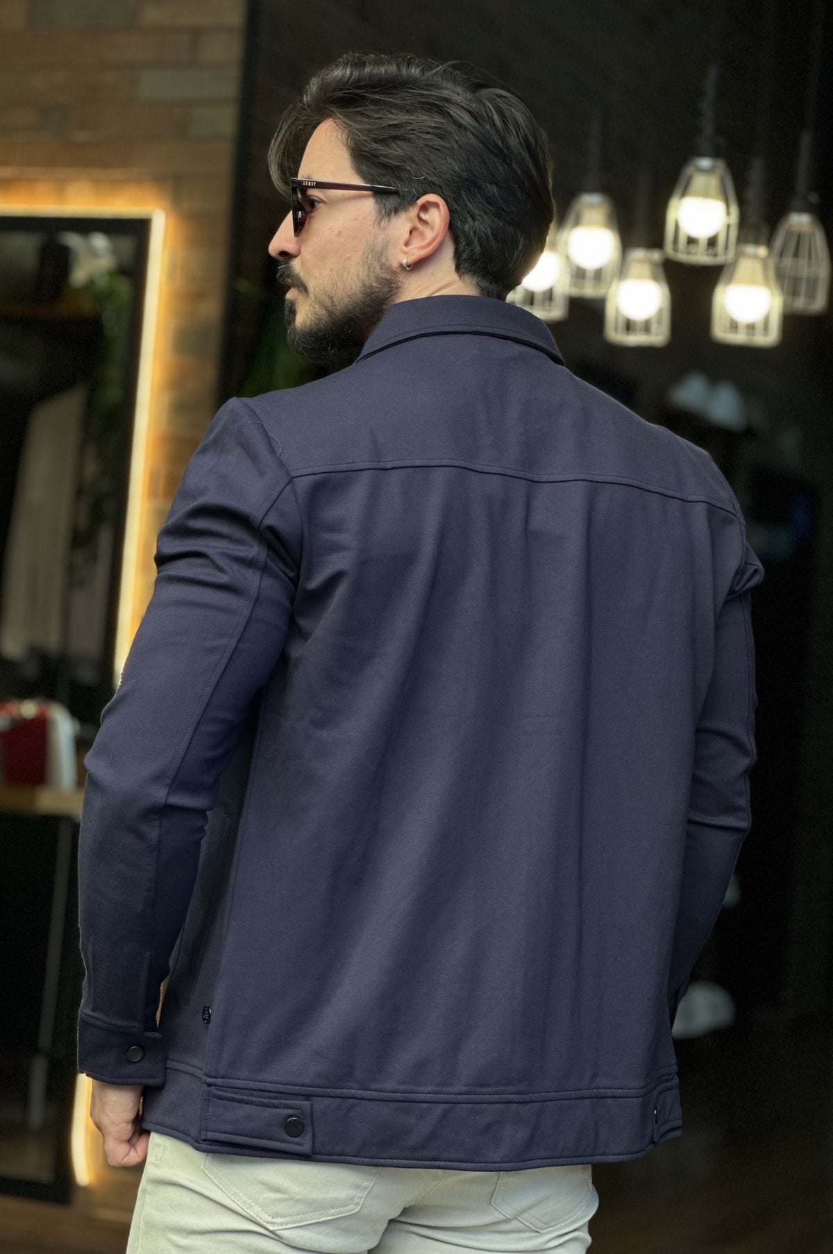 Jaqueta Overshirt Azul JAB