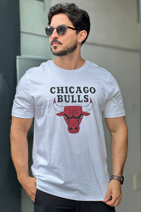 Camiseta Branca Chicago Bulls New Era