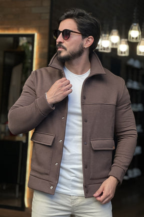 Jaqueta Overshirt Marrom DLZ