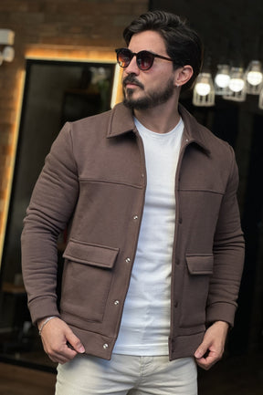 Jaqueta Overshirt Marrom DLZ