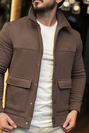 Jaqueta Overshirt Marrom DLZ