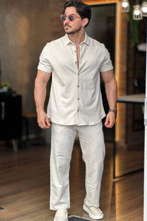 Camisa Texturizada Off White Docthos