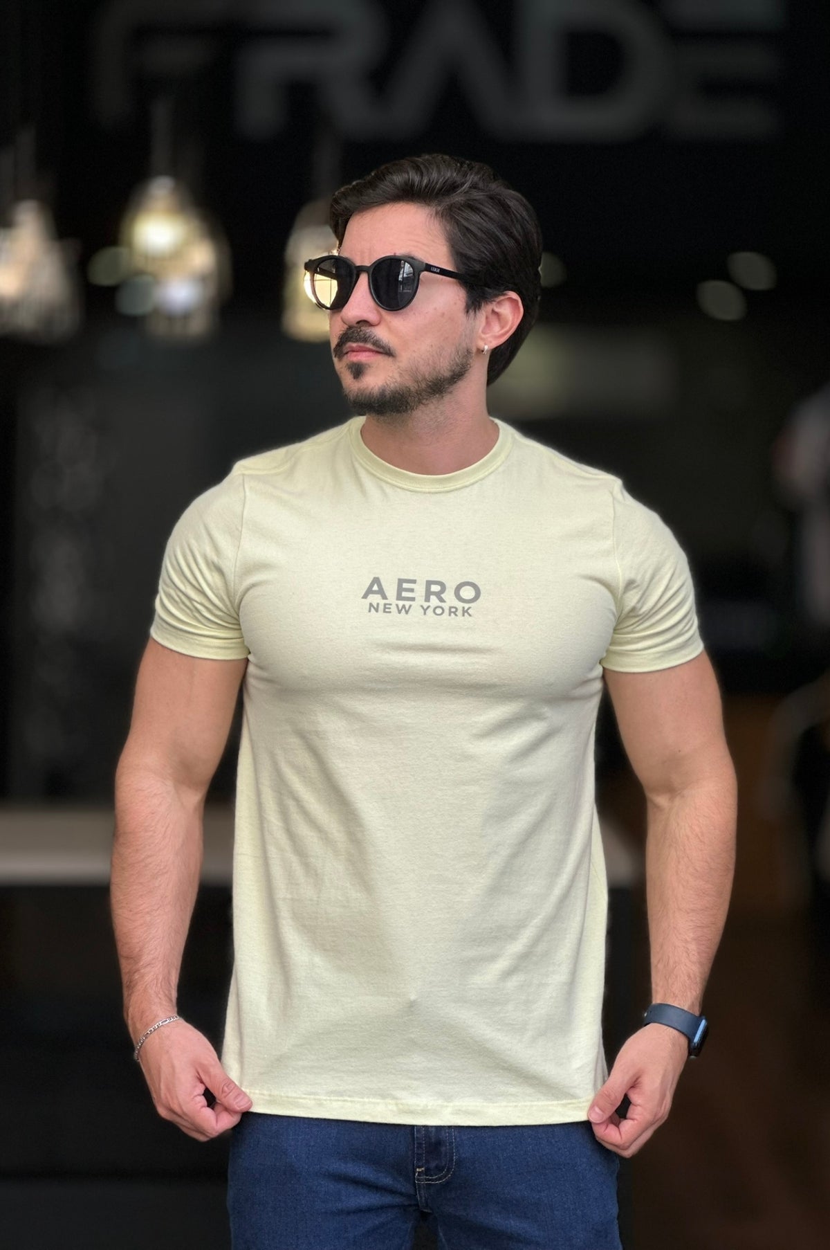 Camiseta Aeropostale Verde Neon