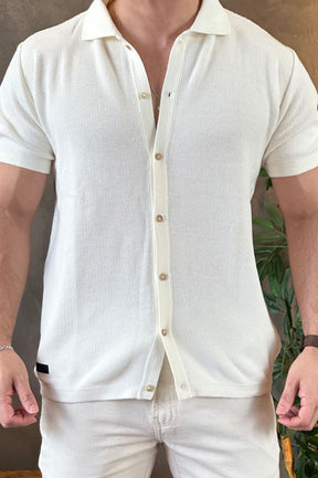 Camisa Texturizada Bege King&Joe