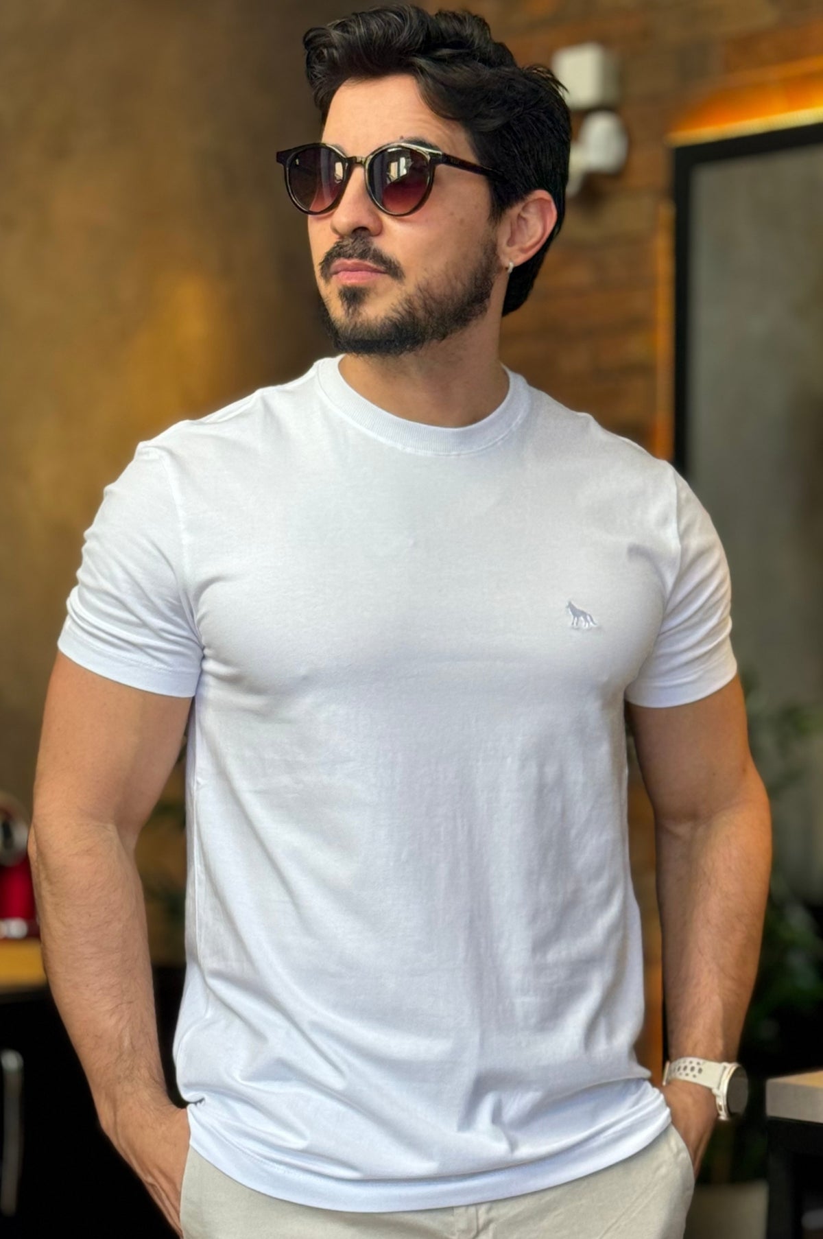 Camiseta Algodão com Elastano Acostamento