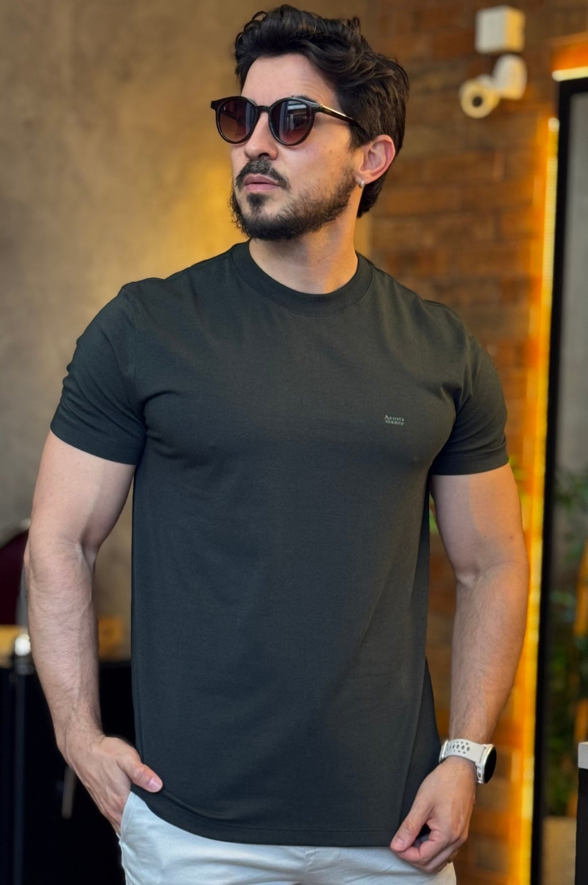 Camiseta com Escrita Acostamento