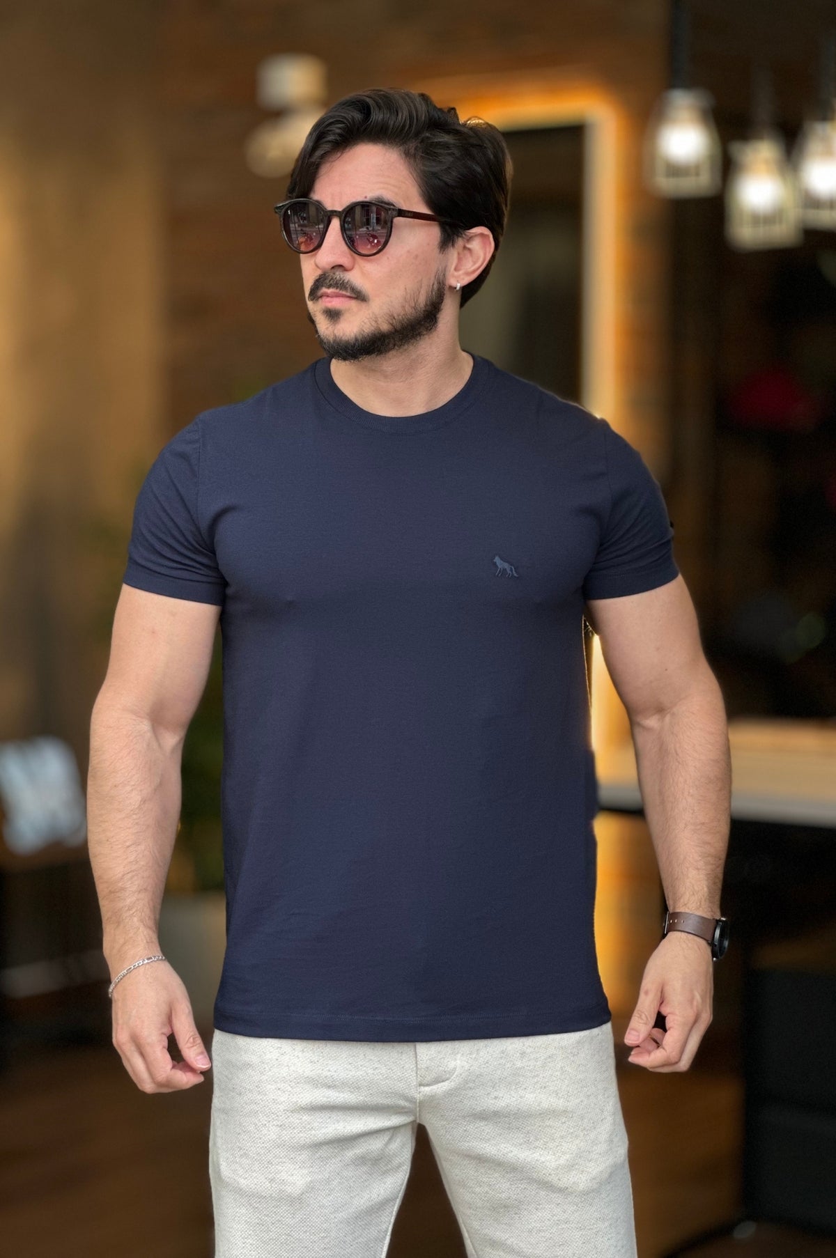 Camiseta Azul Marinho Acostamento