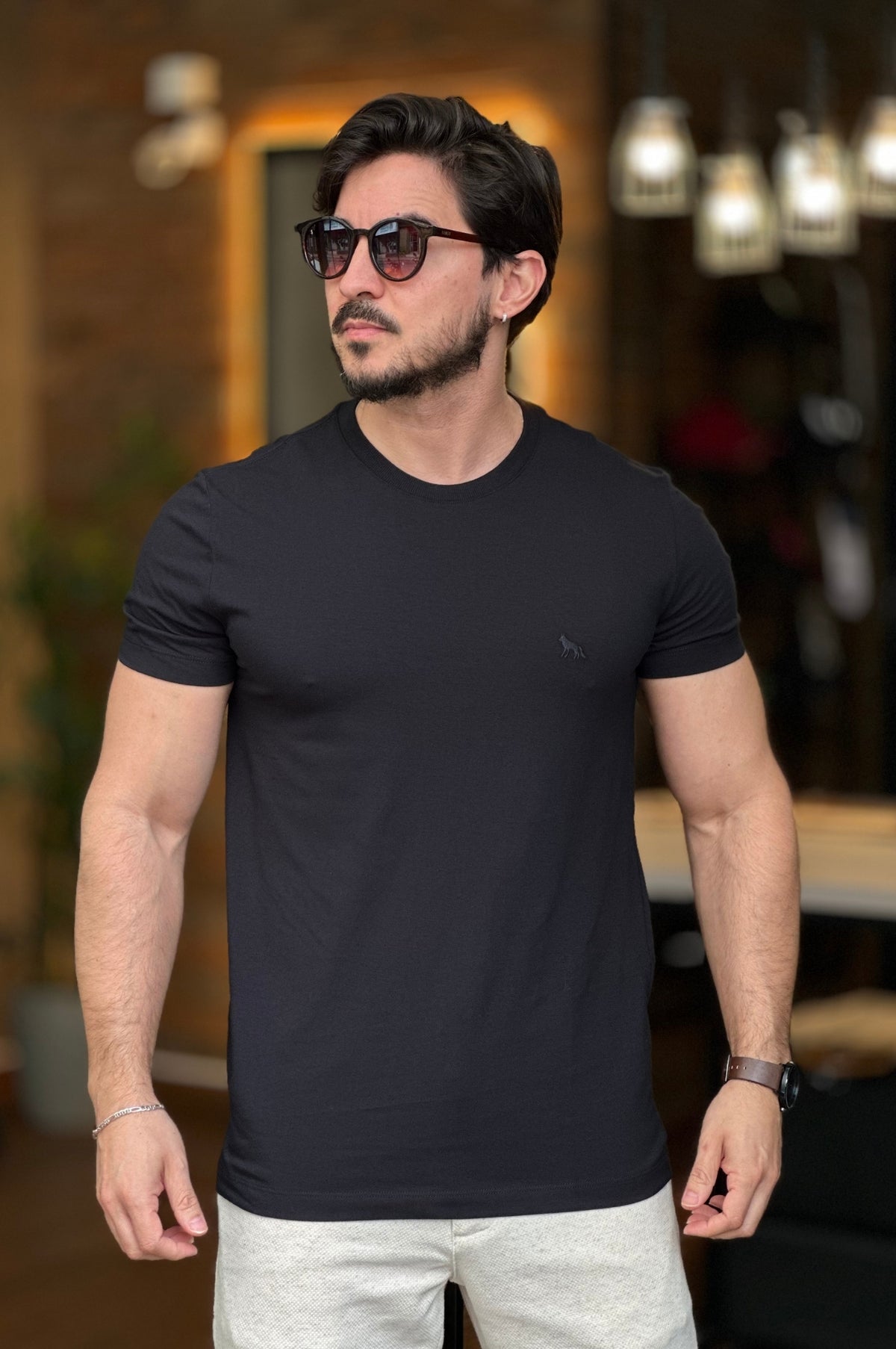 Camiseta Básica com Elastano Acostamento