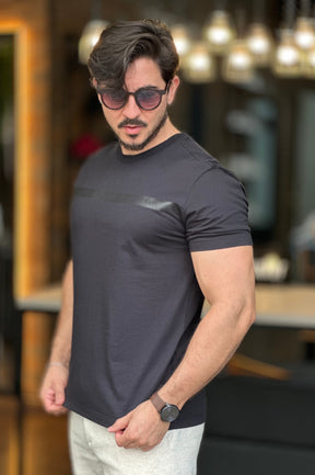 Camiseta Detalhe Gel Preto Calvin Klein