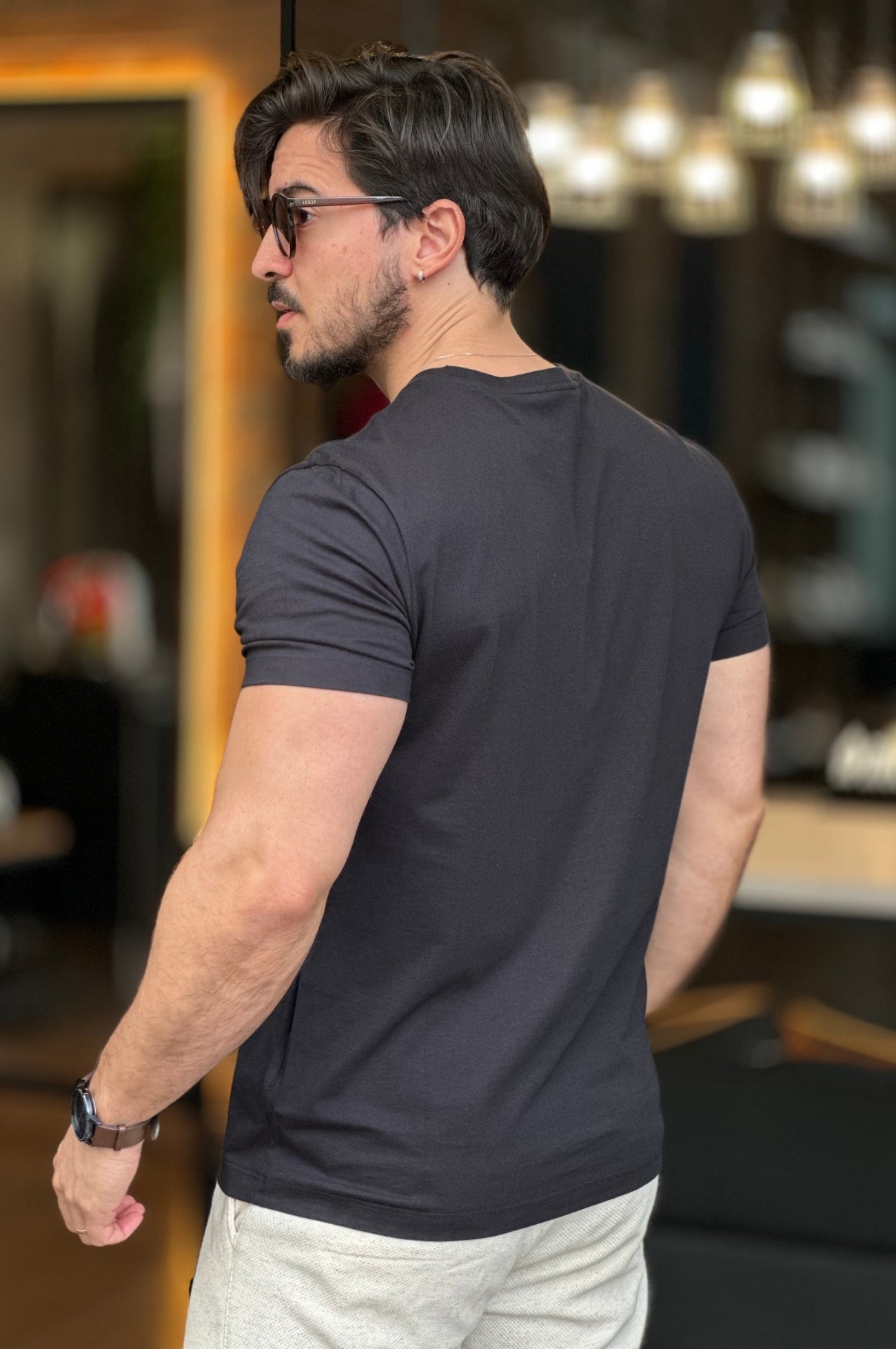 Camiseta Detalhe Gel Preto Calvin Klein
