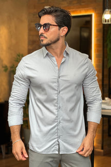 Camisa Social Algodão com Elastano Sibra