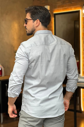Camisa Social Algodão com Elastano Sibra
