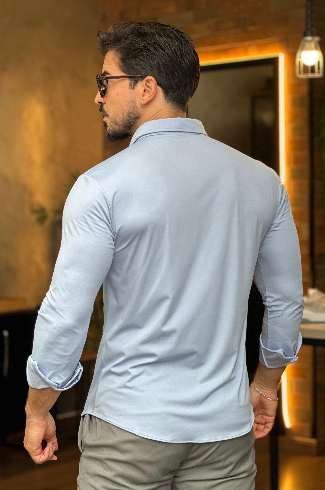 Camisa Social Tecnológica Slim Sibra