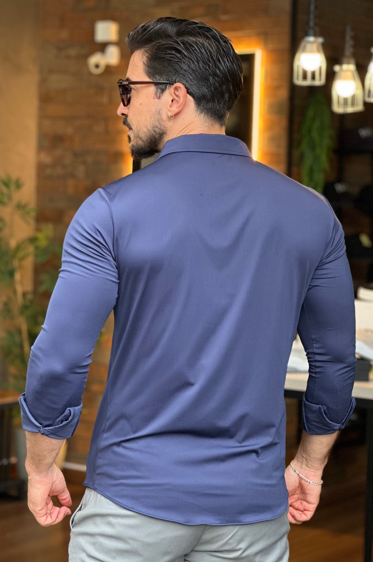 Camisa Social Tecnológica Slim Sibra