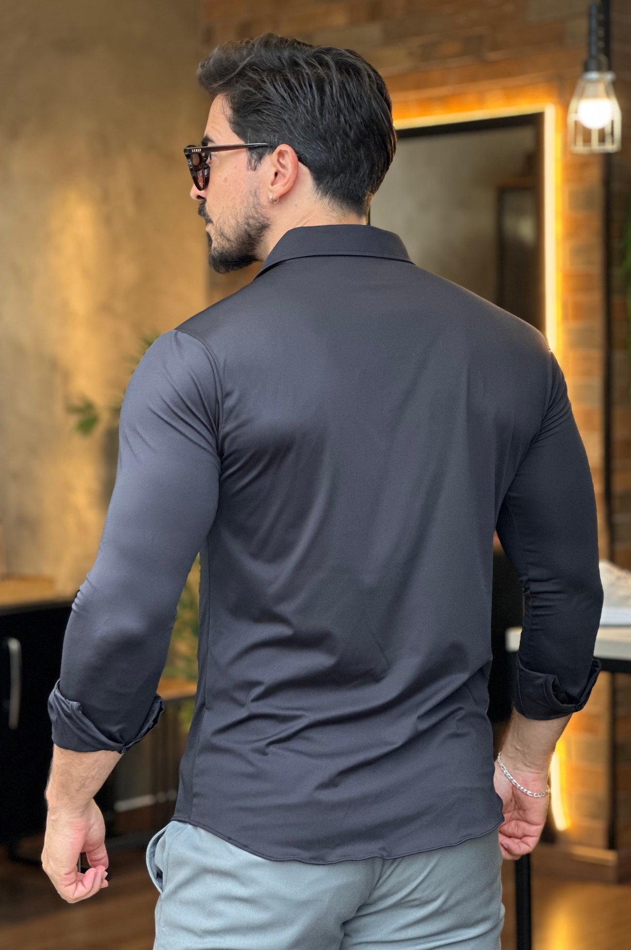 Camisa Social Tecnológica Slim Sibra