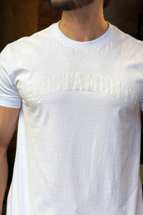 Camiseta Branca Detalhe Costas  Acostamento