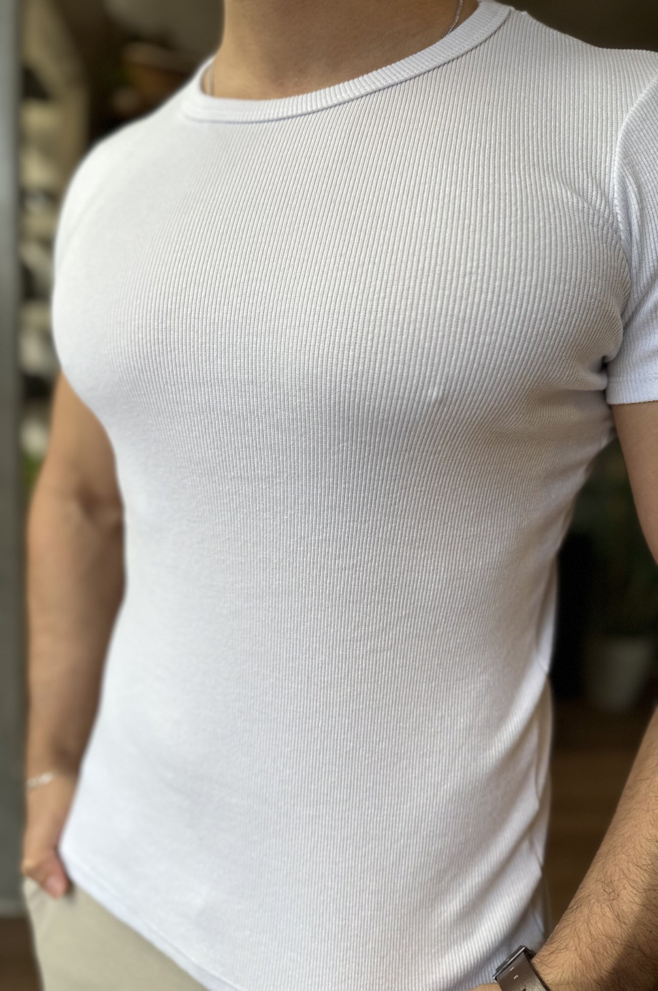 Camiseta Canelada Slim