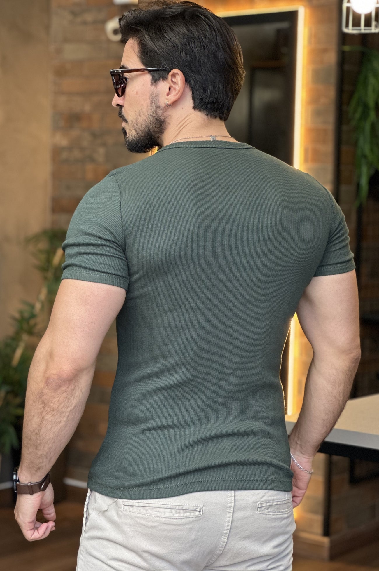 Camiseta Canelada Slim