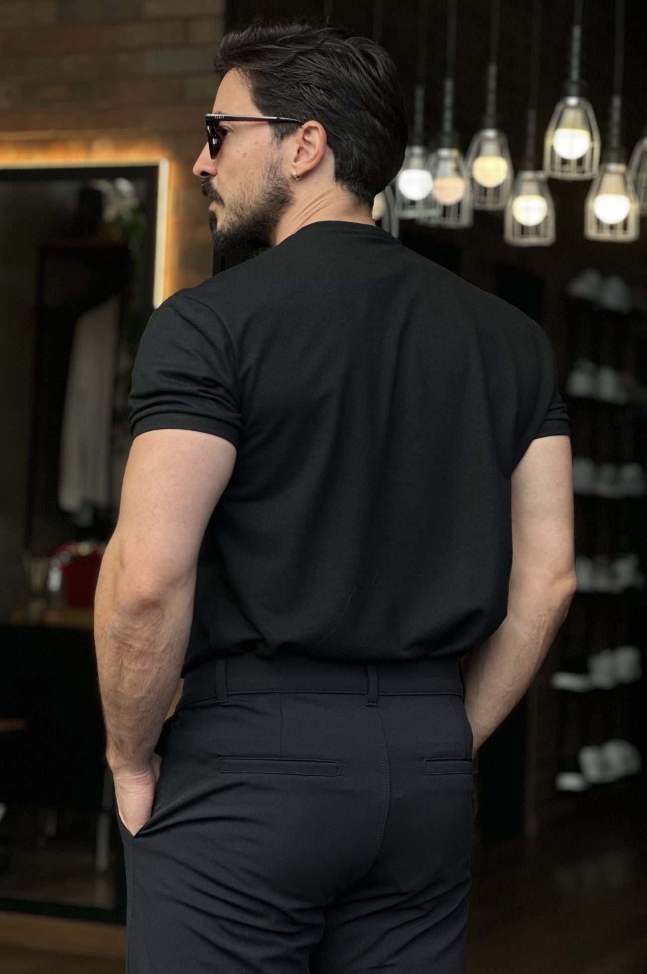 Camiseta Masculina Henley com Zíper