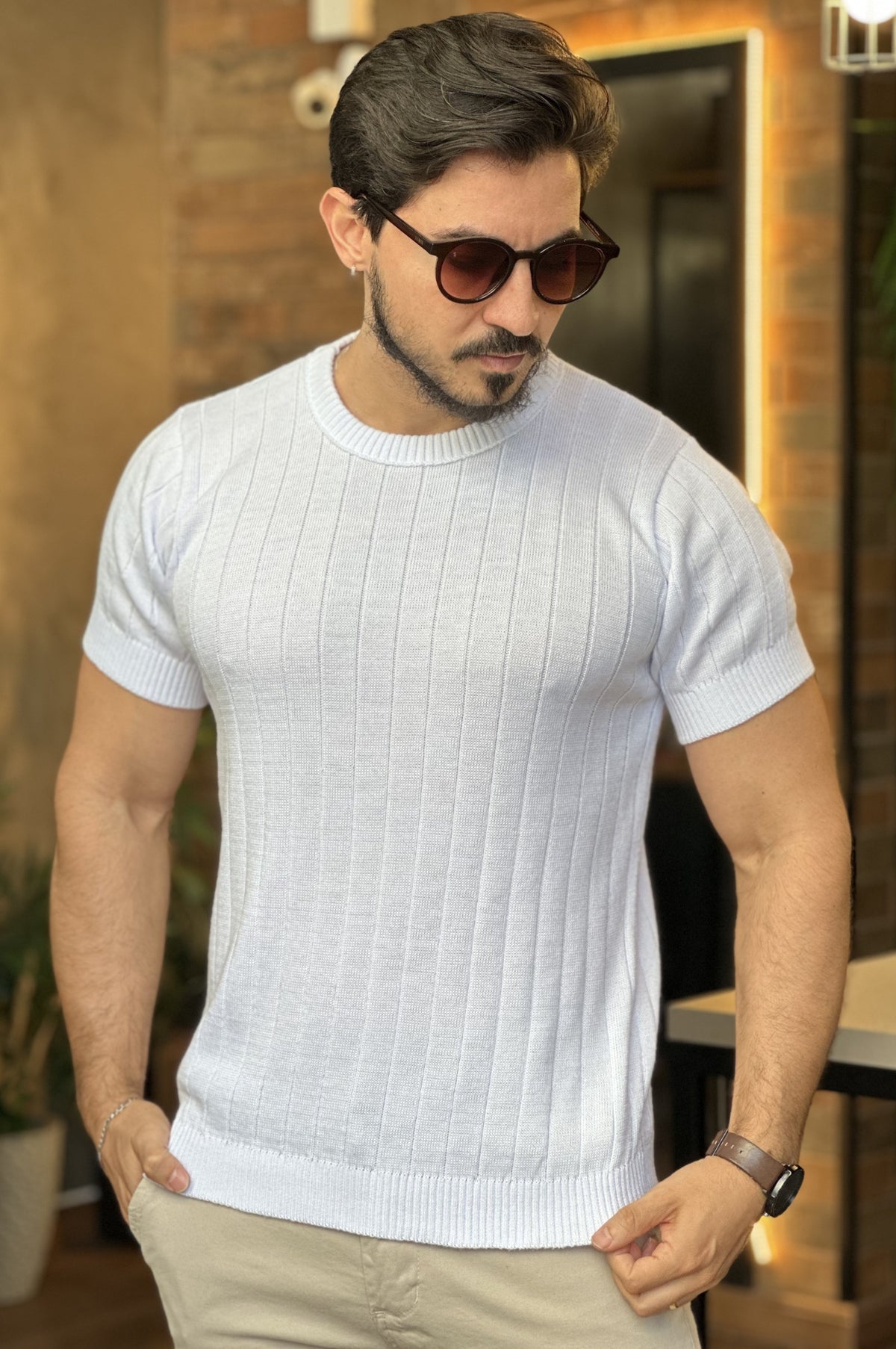 Camiseta Texturizada Tricot