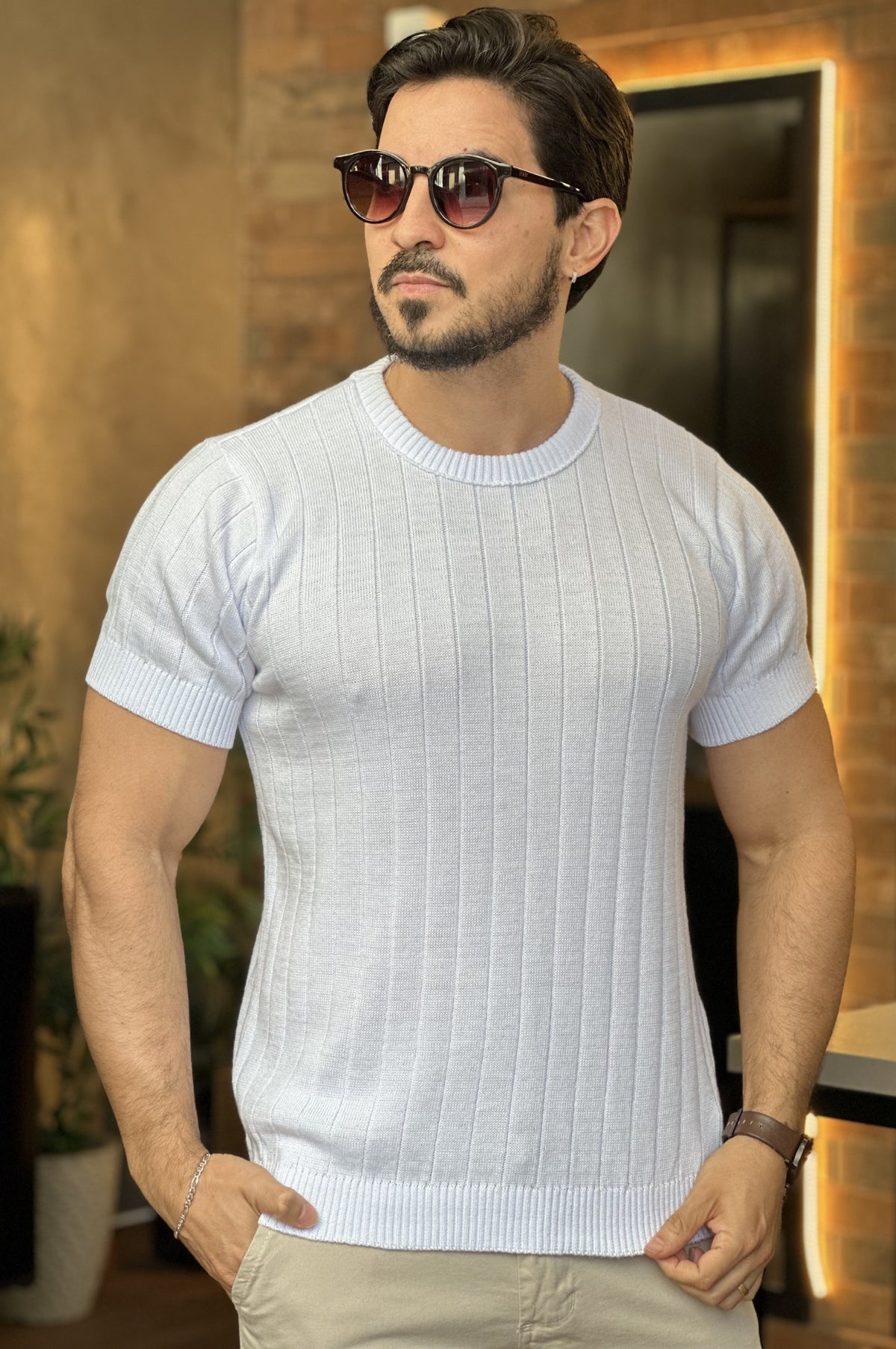 Camiseta Texturizada Tricot