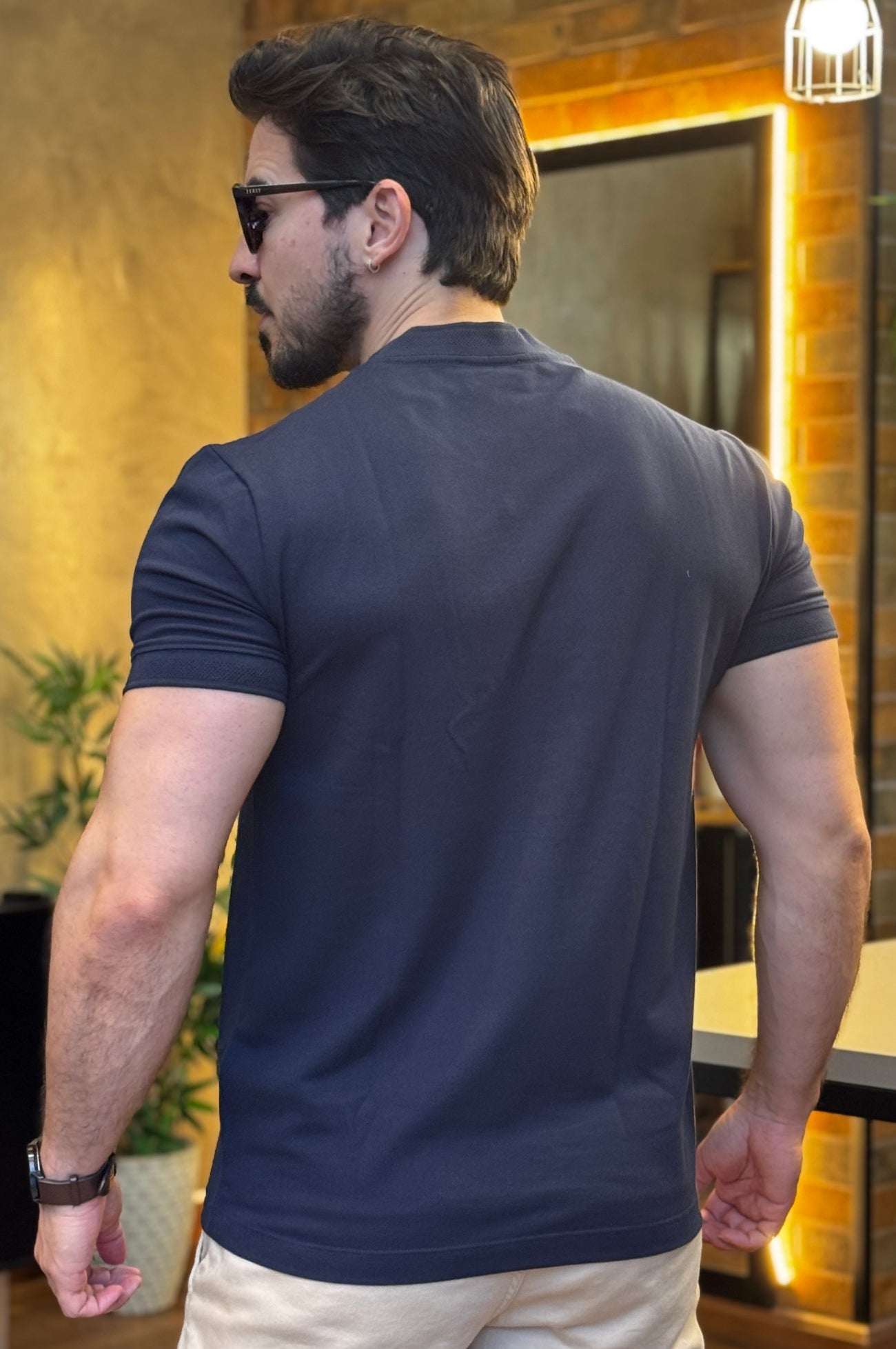 Camiseta Azul Piquet Acostamento