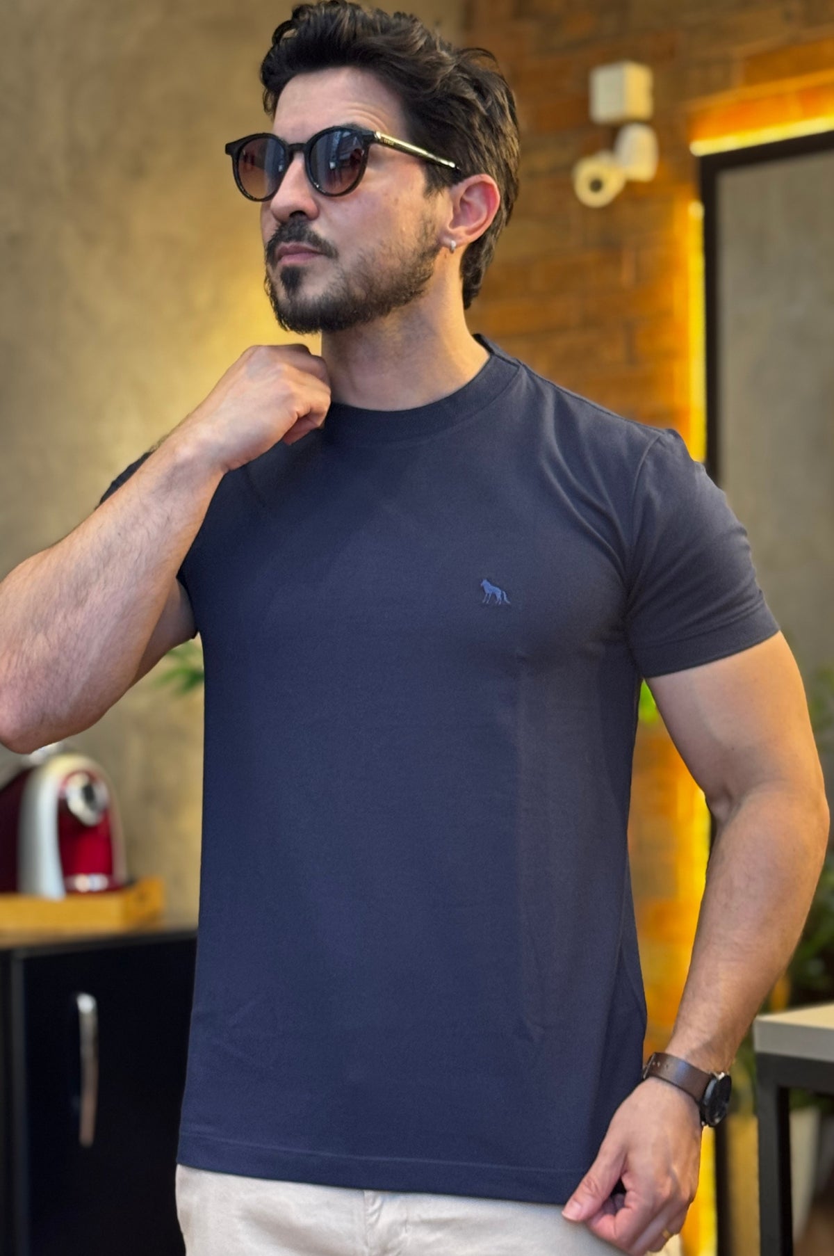 Camiseta Azul Piquet Acostamento