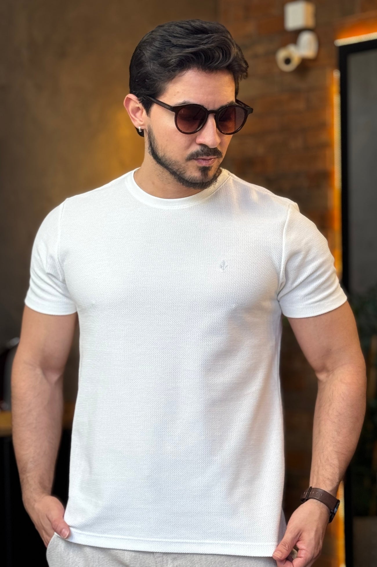 Camiseta Texturizada Off White DLZ