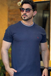 Camiseta Texturizada Azul Acostamento
