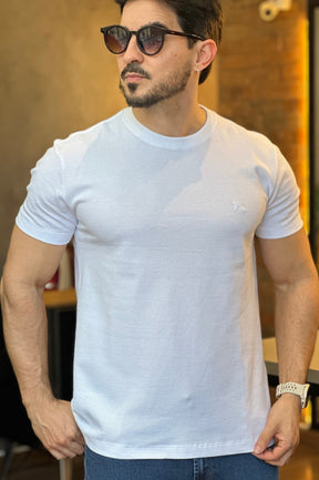 Camiseta Texturizada Branca Acostamento