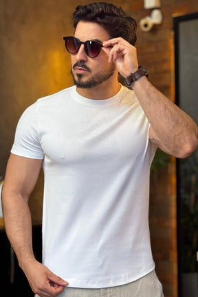 Camiseta Texturizada com Elastano Acostamento