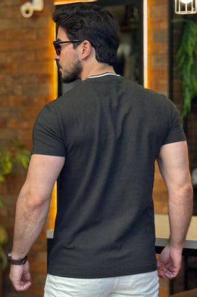 Camiseta Texturizada Verde Acostamento