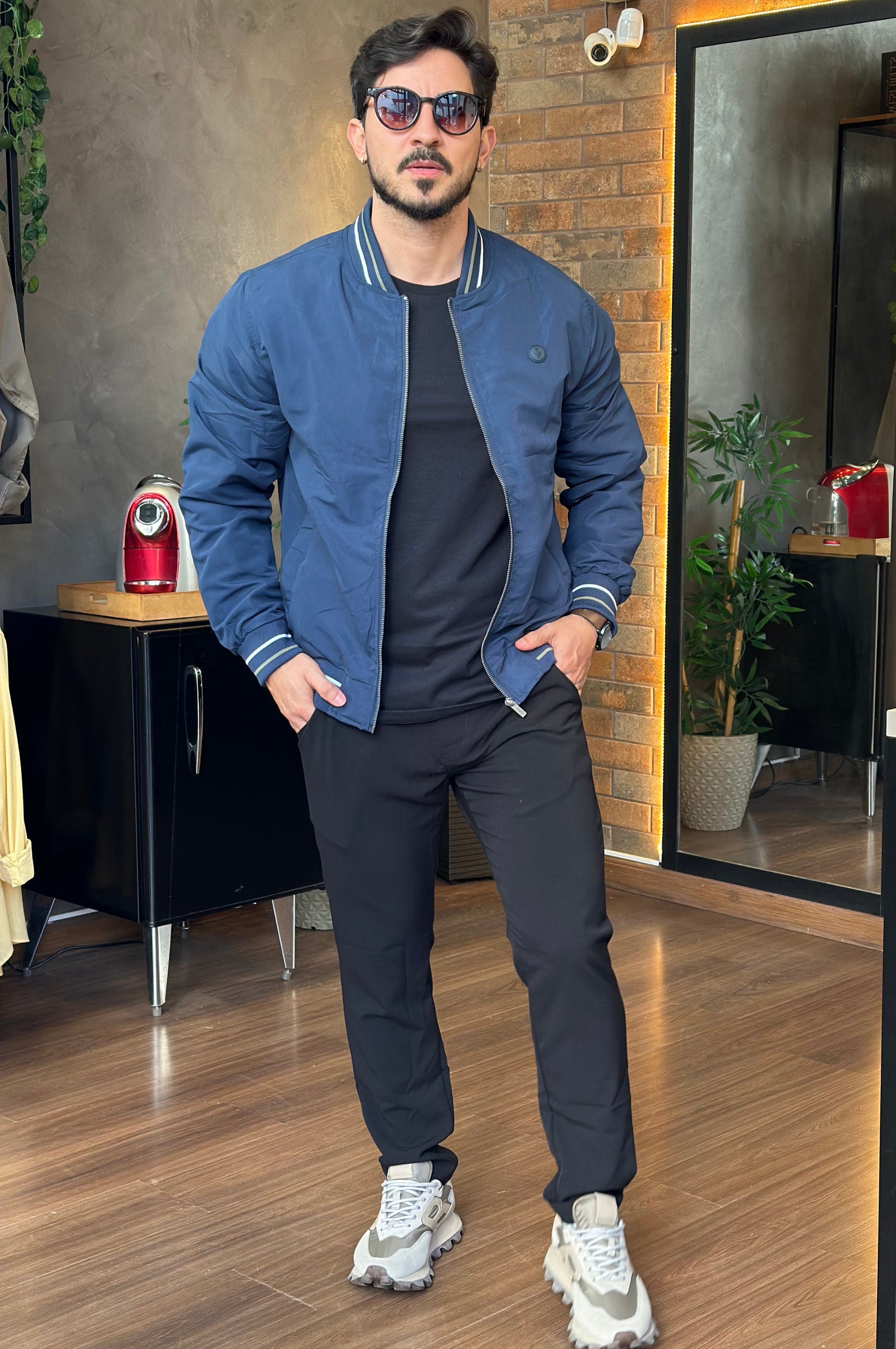 Jaqueta Bomber Azul DLZ