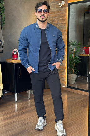 Jaqueta Bomber Azul DLZ