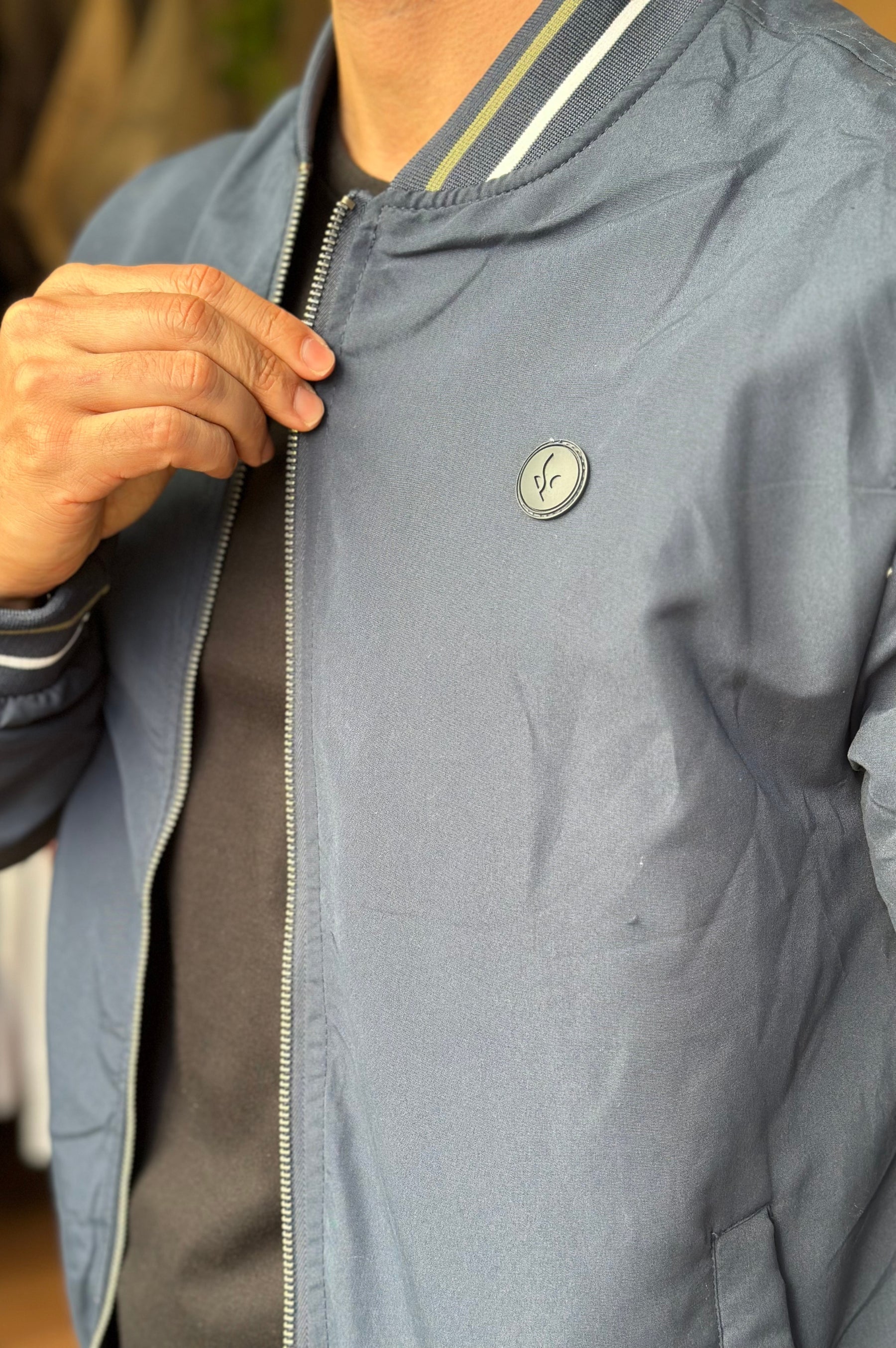 Jaqueta Bomber Azul DLZ