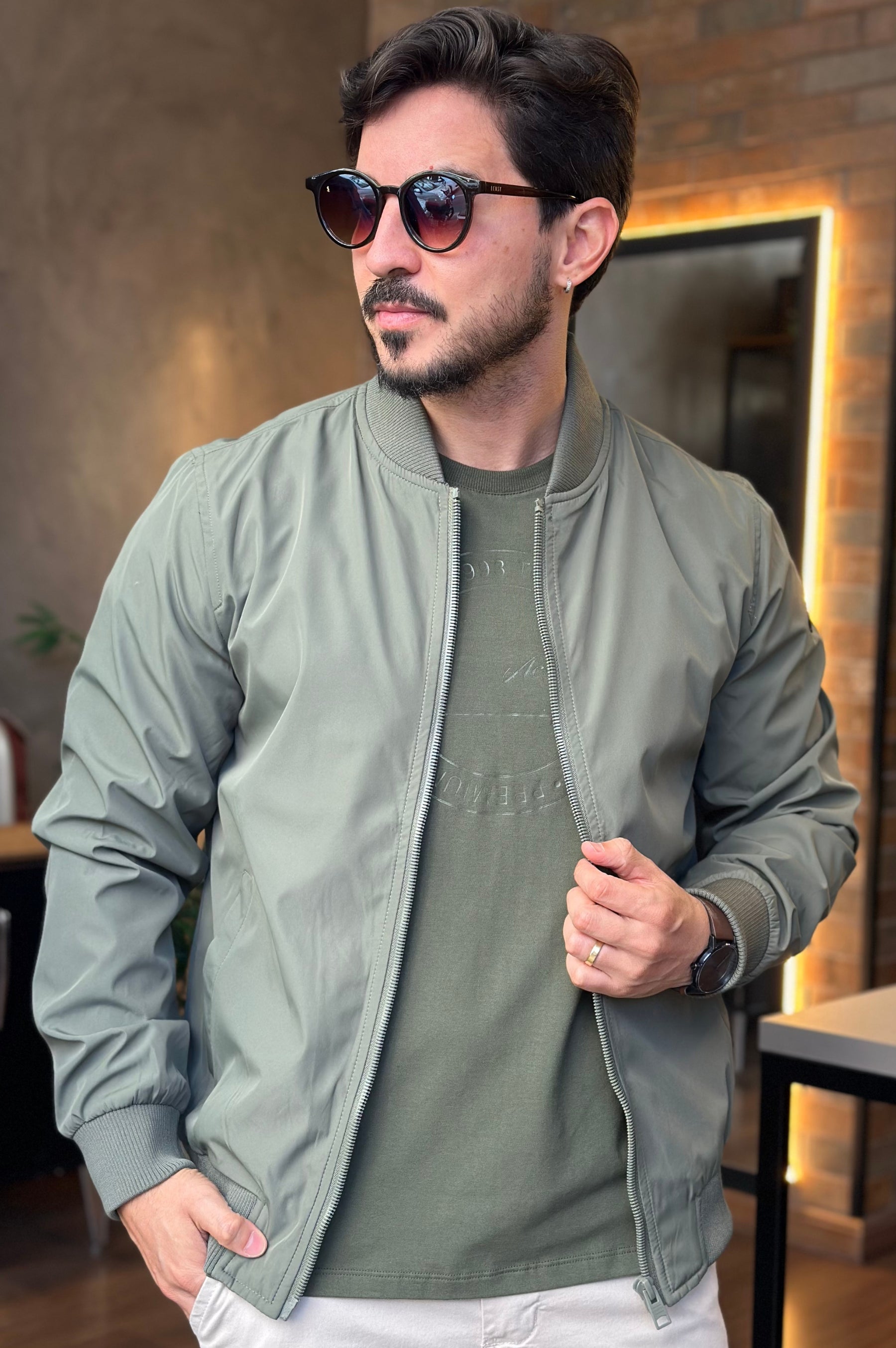 Jaqueta Bomber Verde KingJoe