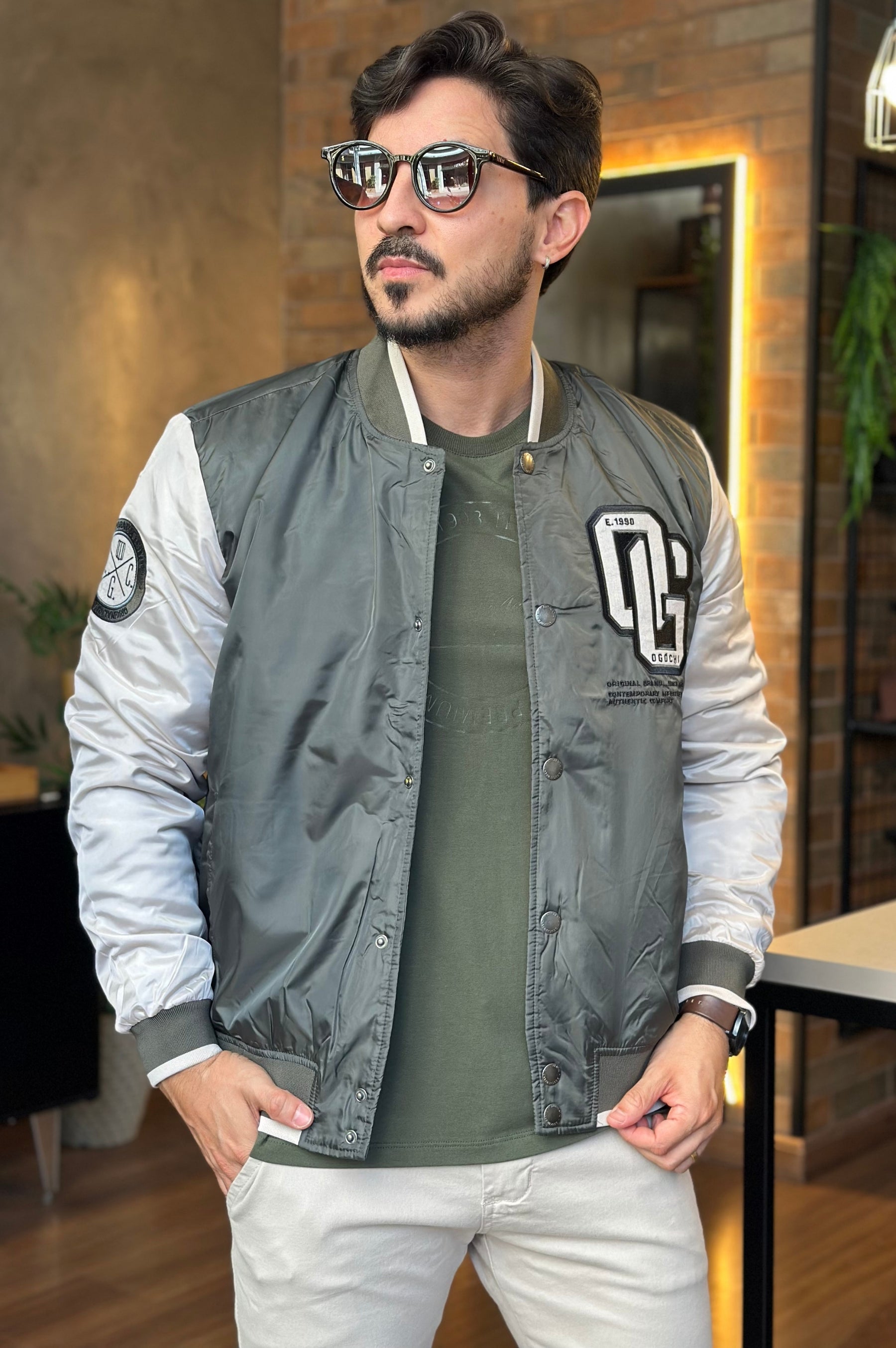 Jaqueta Bomber Verde Ogochi