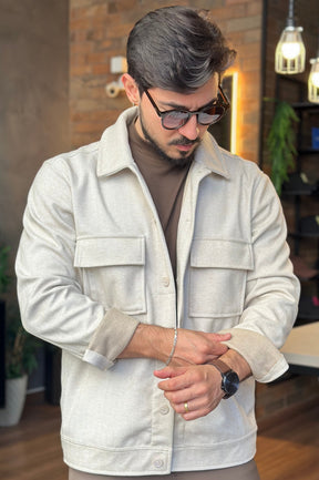 Jaqueta Trucker Areia JAB