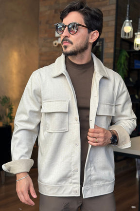 Jaqueta Trucker Areia JAB