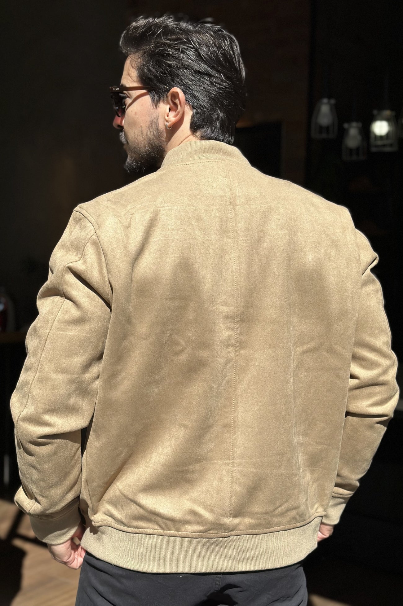 Jaqueta Bomber Suede