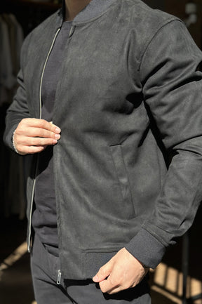 Jaqueta Bomber Suede