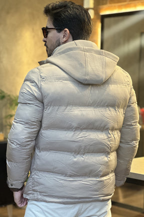 Jaqueta Puffer com Capuz Removível