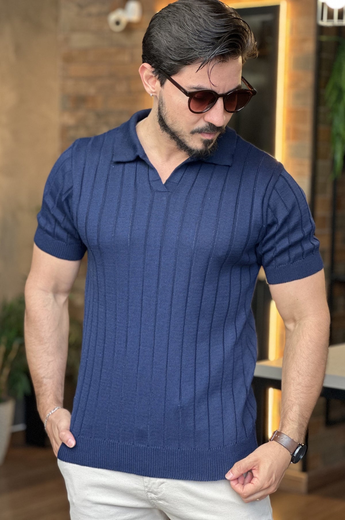 Polo Italiana em Tricot