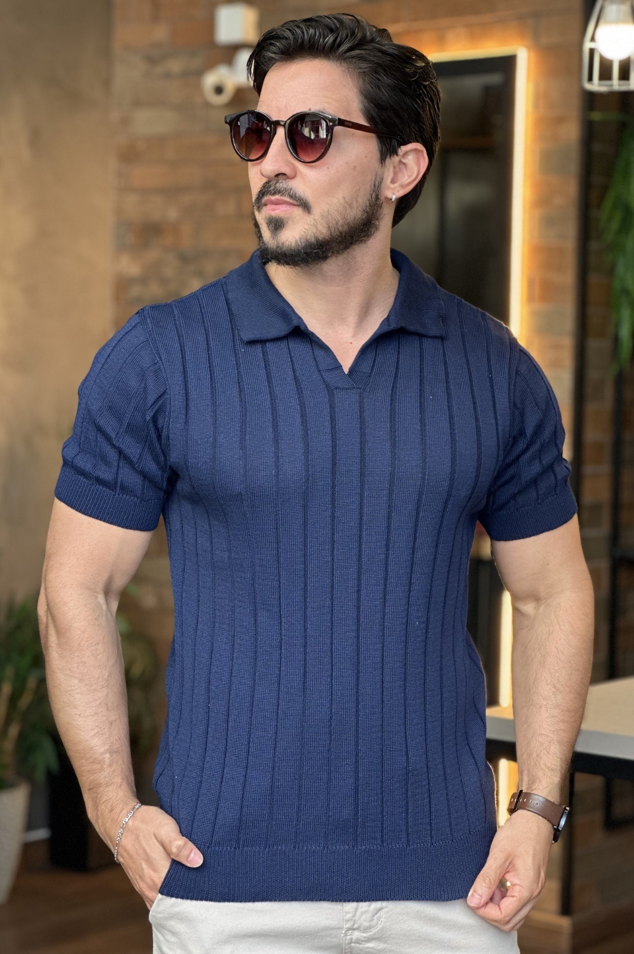 Polo Italiana em Tricot