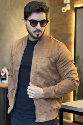 Jaqueta Bomber Suede