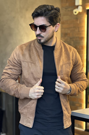 Jaqueta Bomber Suede