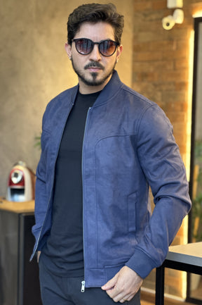 Jaqueta Bomber Suede