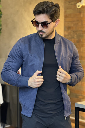 Jaqueta Bomber Suede
